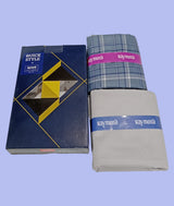 Raymond Unstitched Viscose Rayon Shirt & Trouser Fabric Checkered