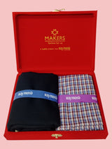 Raymond Unstitched Viscose Rayon Shirt & Trouser Fabric Checkered