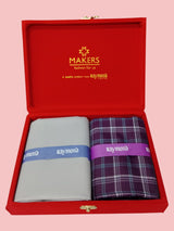 Raymond Unstitched Viscose Rayon Shirt & Trouser Fabric Checkered