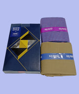 Raymond Unstitched Viscose Rayon Shirt & Trouser Fabric Checkered