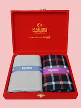 Raymond Unstitched Viscose Rayon Shirt & Trouser Fabric Checkered