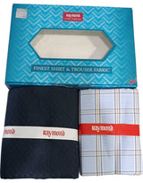 Raymond Unstitched Cotton Checkered Shirt & Trouser Fabric