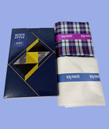 Raymond Unstitched Viscose Rayon Shirt & Trouser Fabric Checkered