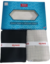 Raymond Unstitched Cotton Checkered Shirt & Trouser Fabric