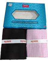 Raymond Unstitched Cotton Checkered Shirt & Trouser Fabric