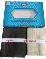 Raymond Unstitched Cotton Checkered Shirt & Trouser Fabric