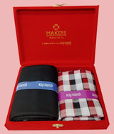 Raymond Unstitched Viscose Rayon Shirt & Trouser Fabric Checkered