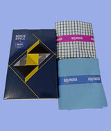 Raymond Unstitched Viscose Rayon Shirt & Trouser Fabric Checkered