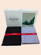 Arvind Unstitched Cotton Blend Shirt & Trouser Fabric Checkered