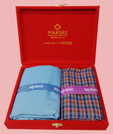 Raymond Unstitched Viscose Rayon Shirt & Trouser Fabric Checkered