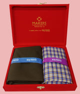 Raymond Unstitched Viscose Rayon Shirt & Trouser Fabric Checkered