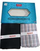 Raymond Unstitched Cotton Checkered Shirt & Trouser Fabric