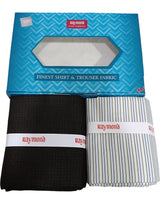 Raymond Unstitched Cotton Checkered Shirt & Trouser Fabric