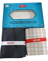 Raymond Unstitched Cotton Checkered Shirt & Trouser Fabric