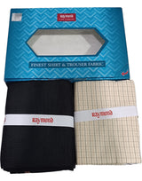 Raymond Unstitched Cotton Checkered Shirt & Trouser Fabric