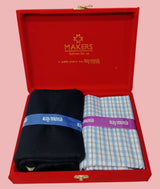 Raymond Unstitched Viscose Rayon Shirt & Trouser Fabric Checkered