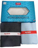 Raymond Unstitched Cotton Checkered Shirt & Trouser Fabric