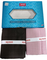 Raymond Unstitched Cotton Checkered Shirt & Trouser Fabric