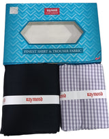 Raymond Unstitched Cotton Checkered Shirt & Trouser Fabric
