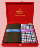 Raymond Unstitched Viscose Rayon Shirt & Trouser Fabric Checkered