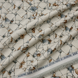 Giza Cotton Satin Small Print Shirting Fabric 1.60 Meter – Mans Fab