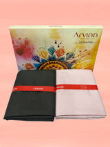Arvind Unstitched Cotton Blend Shirt & Trouser Fabric Solid