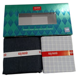 Raymond Unstitched Cotton Checkered Shirt & Trouser Fabric.