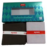 Raymond Unstitched Cotton Checkered Shirt & Trouser Fabric.