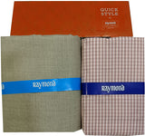 Raymond Cotton Blend Solid, Checkered Shirt & Trouser Fabric