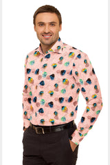 Mansfab Men Regular Fit Printed Spread Collar Casual Shirt-MFPRINTS-0001