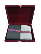 OCM Unstitched Cotton Blend Shirt & Trouser Fabric Solid