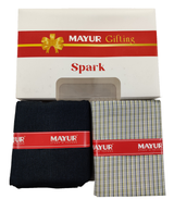 MAYUR Unstitched Pure Cotton Checkered Shirt & Trouser Fabric Solid.