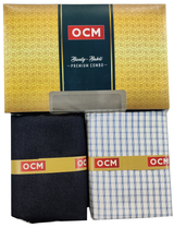 OCM Unstitched Cotton Shirt & Trouser Fabric Checkered