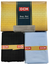 OCM Unstitched Cotton Shirt & Trouser Fabric Checkered