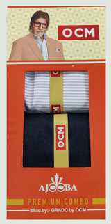 OCM Unstitched Cotton Shirt & Trouser Fabric Checkered.