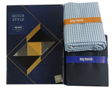 Raymond Unstitched Cotton Checkered Shirt & Trouser Fabric.