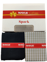 MAYUR Unstitched Pure Cotton Checkered Shirt & Trouser Fabric Solid.