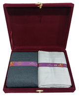 OCM Unstitched Cotton Blend Shirt & Trouser Fabric Solid