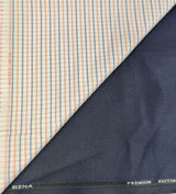 OCM Men's Cotton Shirt & Poly Viscose Trouser Fabric Combo Unstitched (Free Size) SILSILA-1019