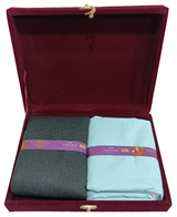 OCM Unstitched Cotton Blend Shirt & Trouser Fabric Solid