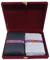 OCM Unstitched Cotton Blend Shirt & Trouser Fabric Solid