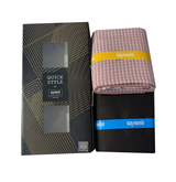 Raymond Unstitched Cotton Blend Shirt & Trouser Fabric Checkered