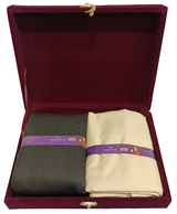 OCM Unstitched Cotton Blend Shirt & Trouser Fabric Solid