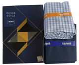 Raymond Unstitched Cotton Checkered Shirt & Trouser Fabric.