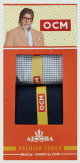OCM Unstitched Cotton Shirt & Trouser Fabric Checkered.