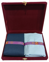 OCM Unstitched Cotton Blend Shirt & Trouser Fabric Solid