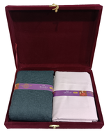 OCM Unstitched Cotton Blend Shirt & Trouser Fabric Solid