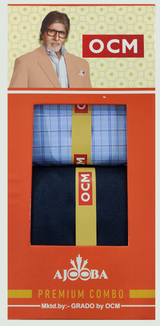 OCM Unstitched Cotton Shirt & Trouser Fabric Checkered.
