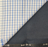 OCM Men's Cotton Shirt & Poly Viscose Trouser Fabric Combo Unstitched (Free Size) OCMSARKAR-0023