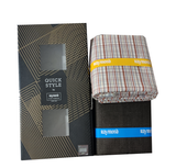 Raymond Unstitched Cotton Blend Shirt & Trouser Fabric Checkered.